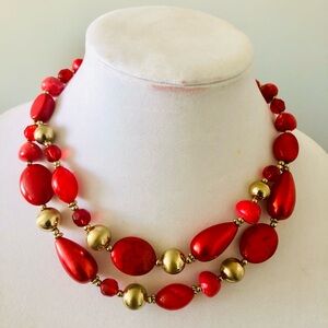 Red and Gold Necklace